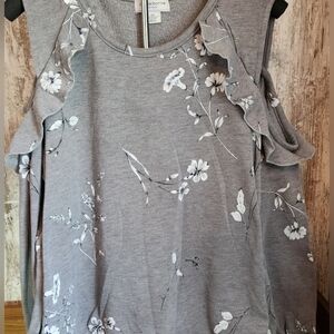 Floral Gray Women's Top